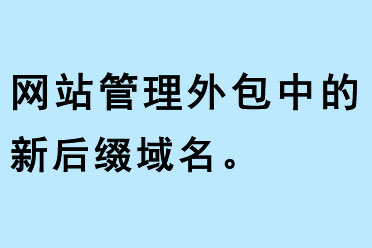 網(wǎng)站管理外包中的新后綴域名